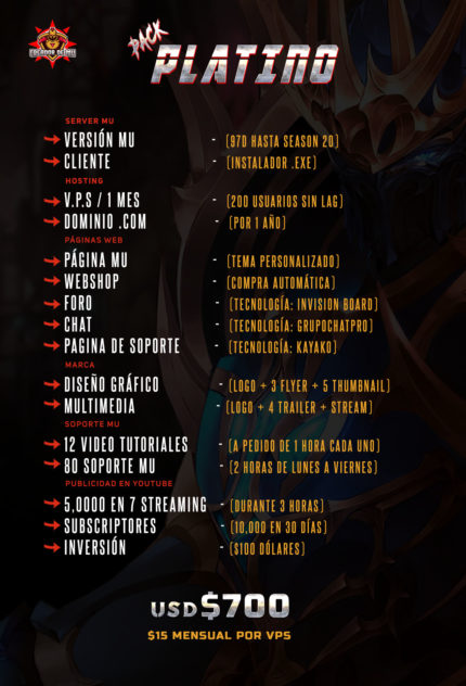 PACK PLATINO